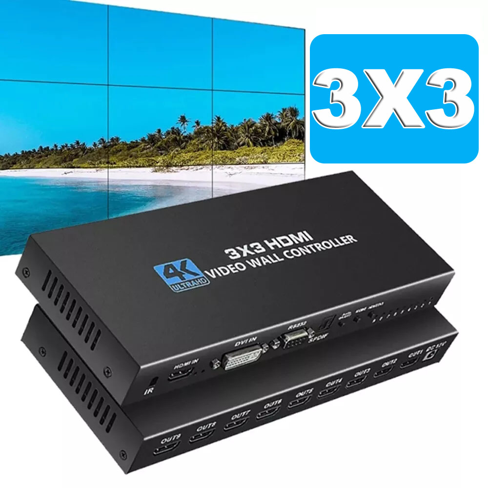 Home Cinema Video Processor - Kontroler ściany wideo 4K HDMI 3X3/2X3/2X2